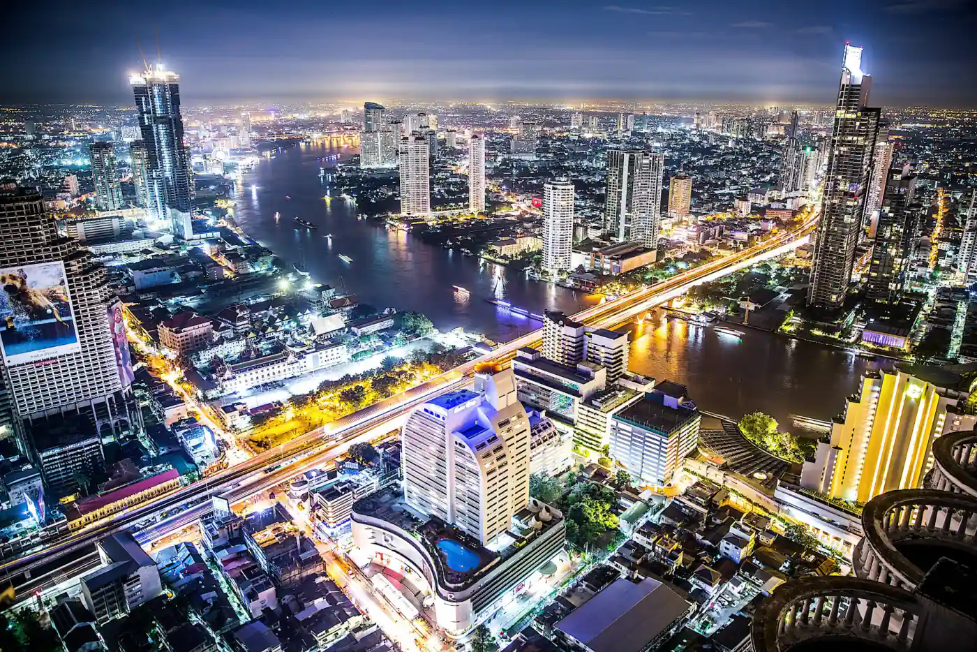 Bangkok cityscape at night